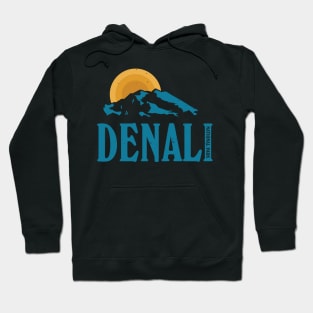 Alaska Denali National Mount Park Retro Vintage Design Gift Hoodie